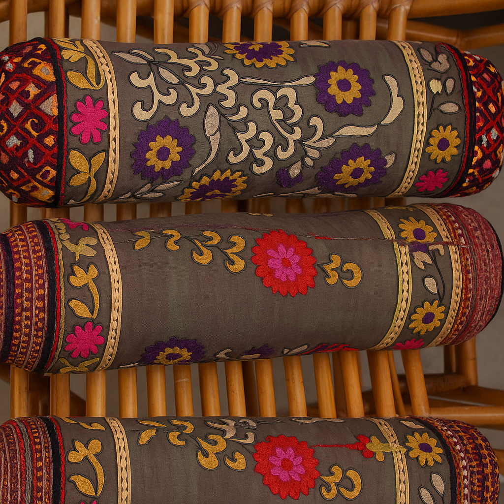 Coussin bolster en kilim ancien – Pièce sur mesure – Style bohème chic