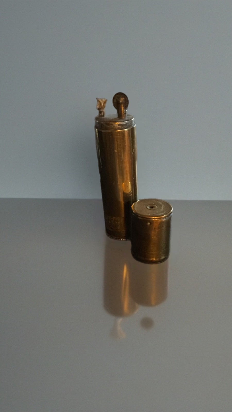 Briquet de tranchée 14/18 en laiton fabrication artisanale à partir de douilles