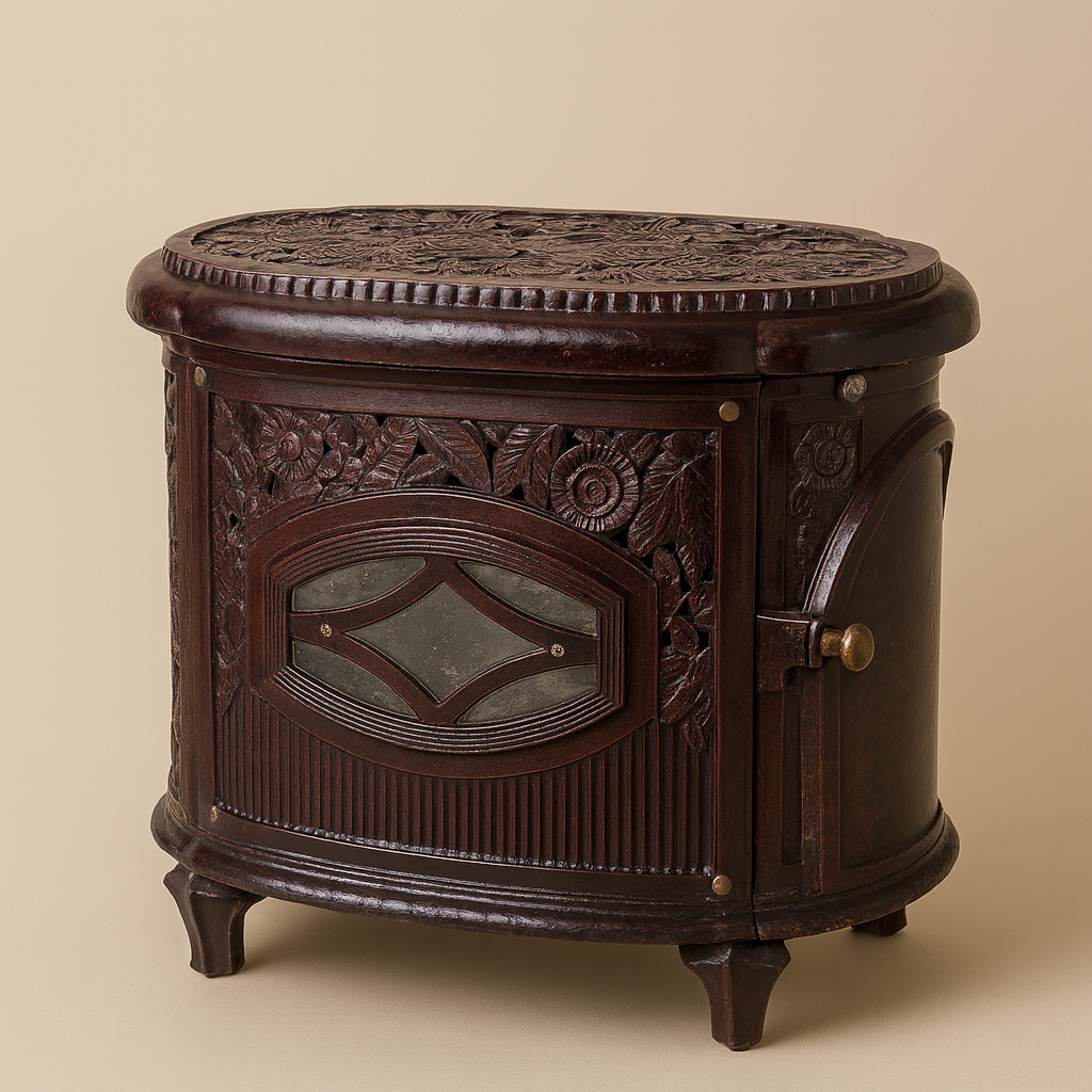 Poêle en Fonte Ancien – Deville & Compagnie, (Fin XIXᵉ – Début XXᵉ)