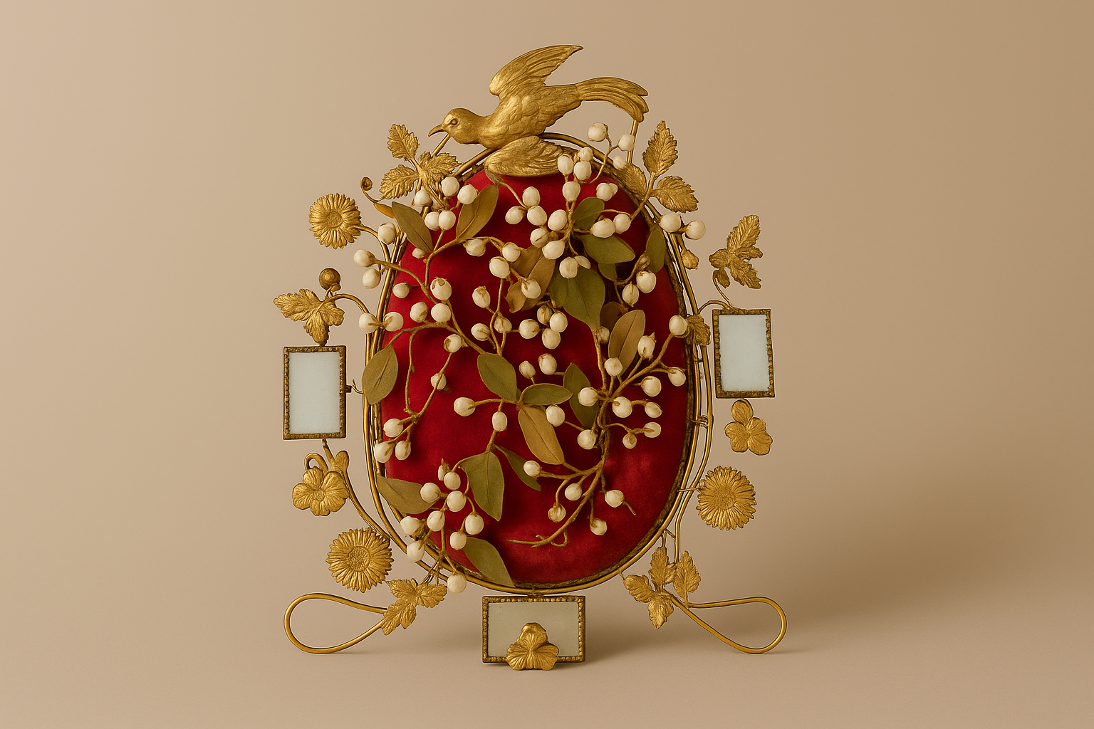 Intérieur de Globe de Mariée Napoléon III (vers 1860-1880)