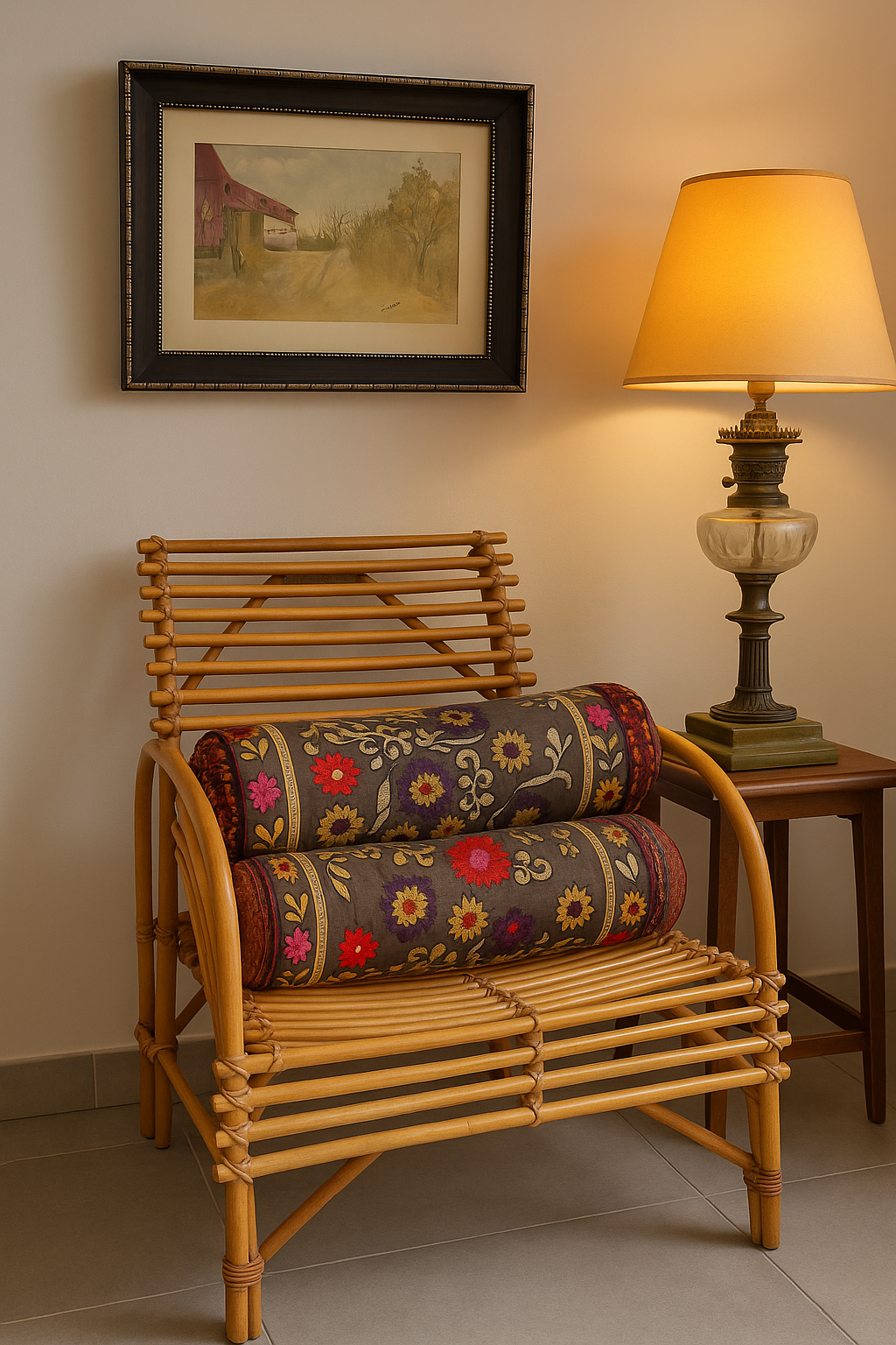 Coussin bolster en kilim ancien – Pièce sur mesure – Style bohème chic