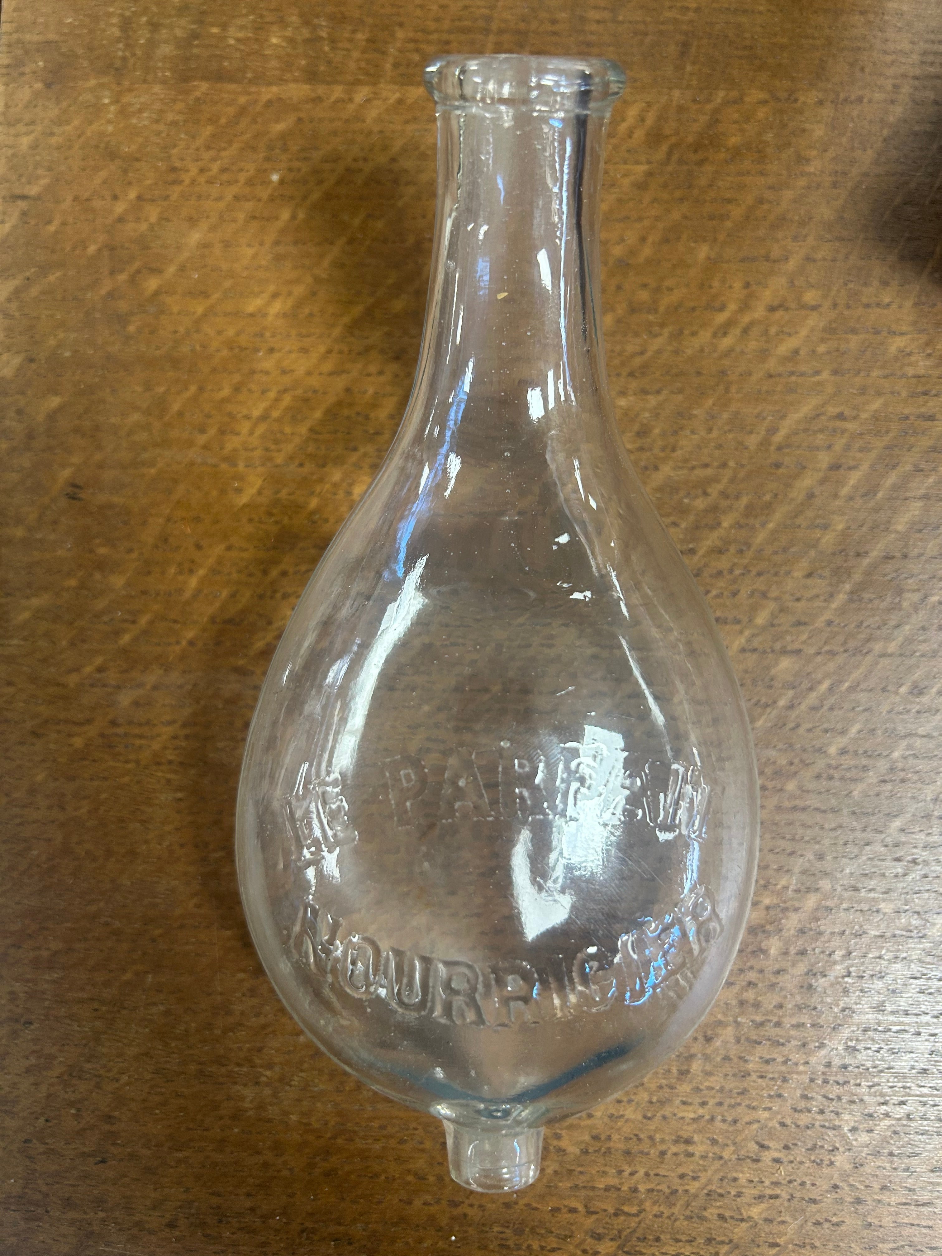 Ancienne bouteille médicale en verre – Irrigateur / Biberon hygiénique – début XXᵉ siècle