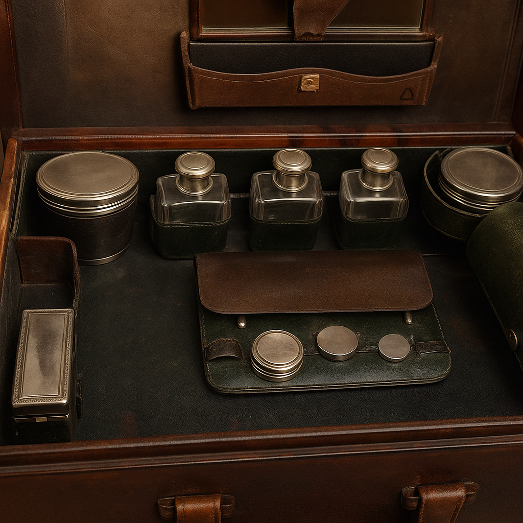 Ancienne Mallette de Toilette – Nécessaire de Voyage d’Homme (1900–1930)